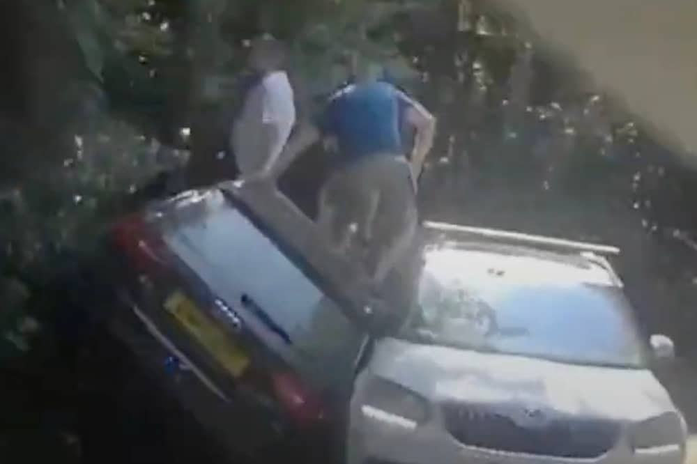 Jonathan and Timmy Casey flee police after crashing a stolen Audi.
