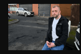 Ben Day, whose brand new car received around £1,900 worth of damage when it hit a pothole in Halesowen. Photo: Steve Leath