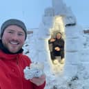 A pair of adventurous brothers built an igloo on Rivington Pike in Chorley