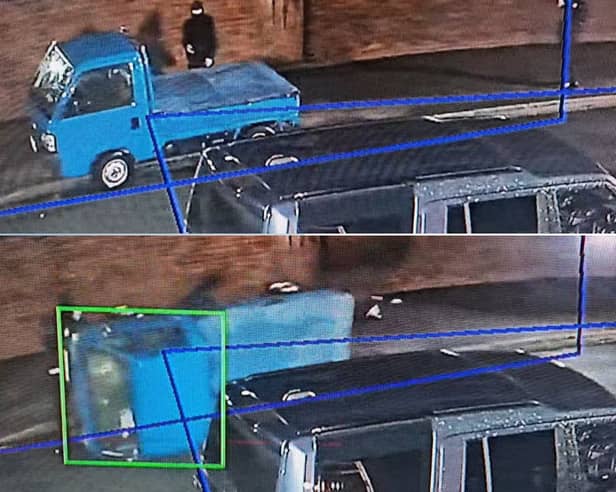 The Honda Acty micro-van was flipped onto its side in Clifton Road, Fleetwood at around 3.40am on Tuesday (January 22)