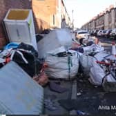 Rubbish on a residential street