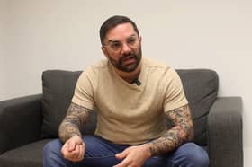 Film star and former boxer, Andy Gatenby talking in an interview