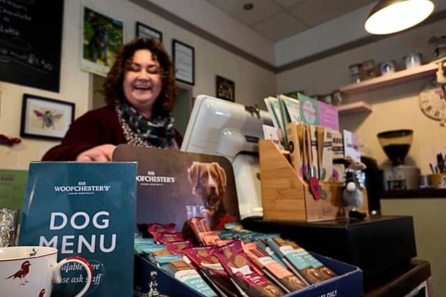 Nina Herbert serving up tasty treats for her doggy customers at Bijou cafe in Lytham