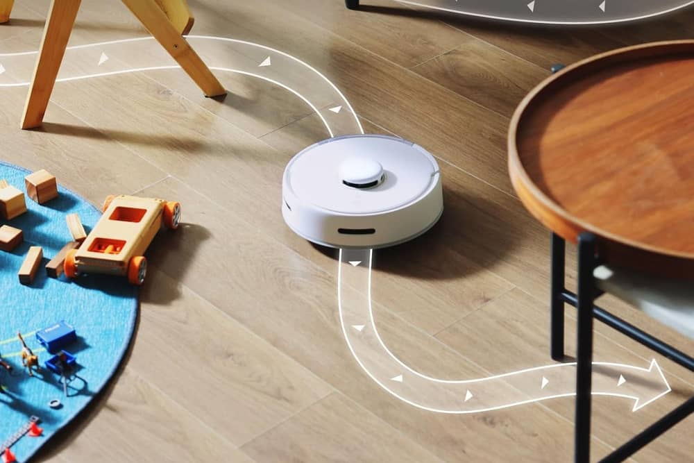 The SwitchBot K10+ is small enough to get around furniture other robots can't navigate