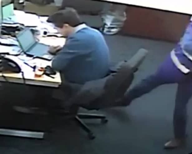 Headteacher Anthony Felton attacks his colleague with a wrench.