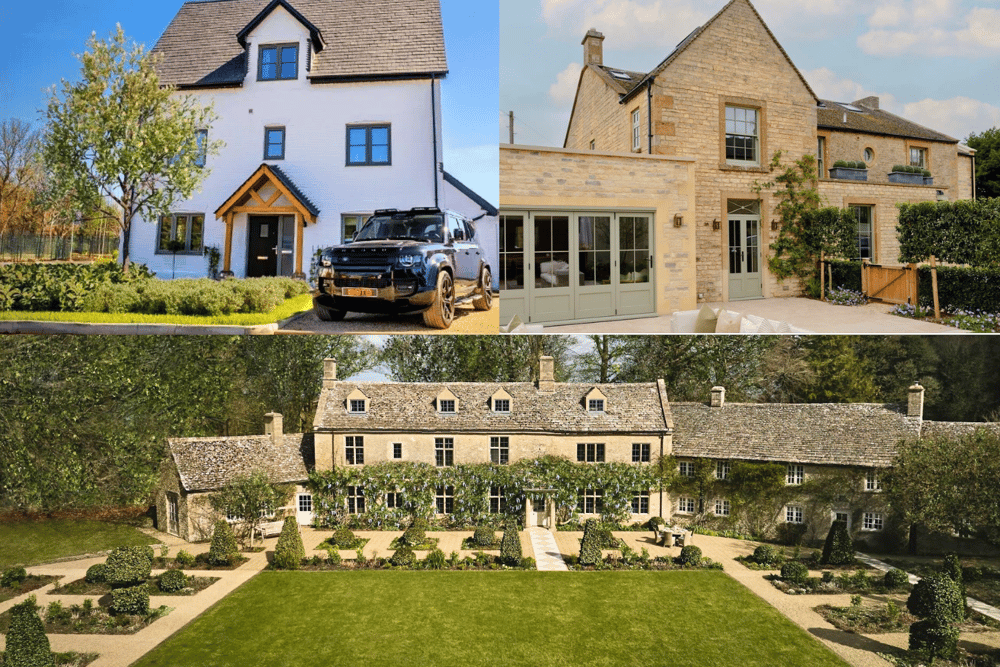 The three houses are worth a combined £8.5 million