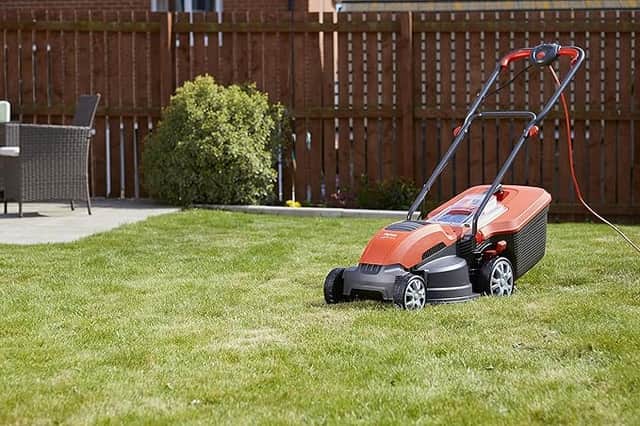 Flymo Speedi-Mo 360VC electric mower with vision window and large grass box