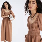 This River Island Short Sleeve Gathered Midi Dress is going viral – and it’s perfect for summer 