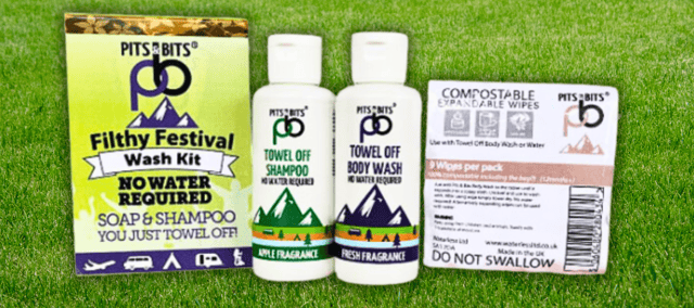 This no-water-needed wash kit from Pits & Bits is a festival staple – perfect for staying fresh without facing the shower queues.