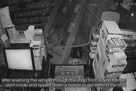 Serial thief ram-raided shop during burglary spree