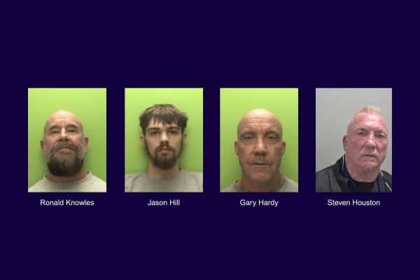 Ronald Knowles, Jason Hill, Gary Hardy and Steven Houston.