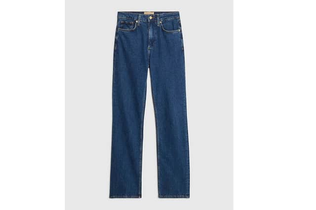 Blue high rise stretch straight leg jeans
Treat yourself for £49