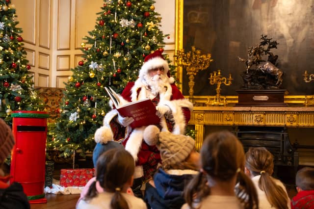 The Stories with Santa experience at Warwick Castle includes a sit-down session with Father Christmas and a special gift for every child