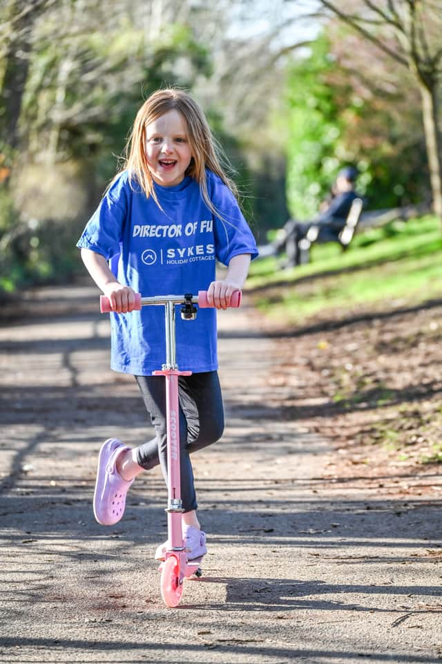 Competition launch for Sykes Holiday Cottages with Matilda, aged 10, a 'Director of Fun'