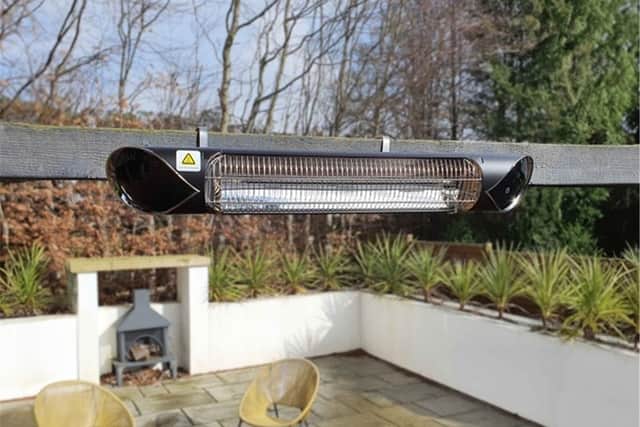 The heater can be mounted over decking safely too