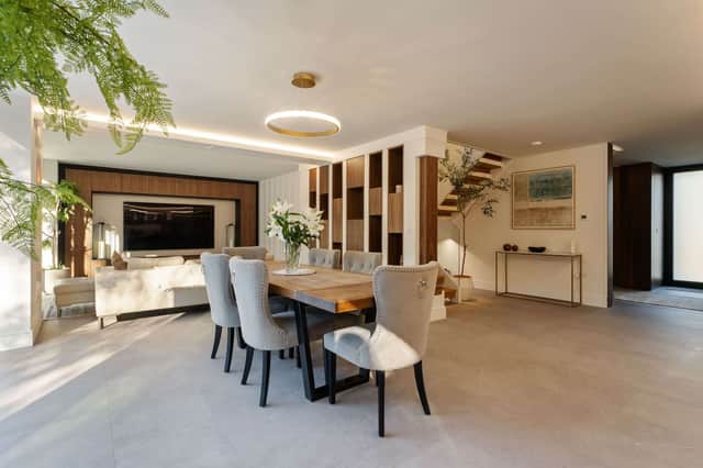 The open-plan interior is incredibly spacious
