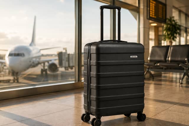 The Cabin Max Anode has a 40-litre interior, eight spinner wheels and a built-in combination lock for larger paid cabin luggage