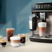 The Philips 3300 Series uses a ceramic grinder and LatteGo milk system to prepare six hot and iced coffee options