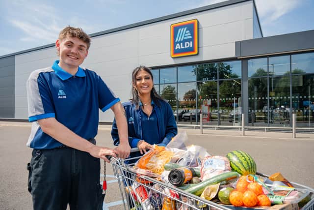 Aldi gives shoppers the chance to take part in a supermarket sweep