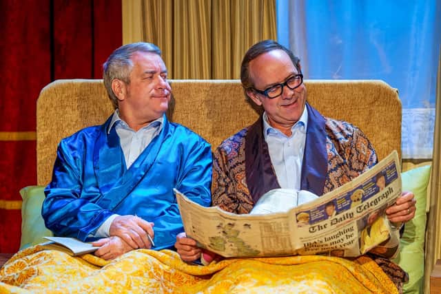 Ian Ashpitel and Jonty Stephens as Ernie Wise and Eric Morecambe
