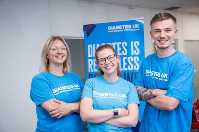 Celene, Charlotte and Adam from Diabetes UK