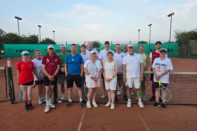 Melton Mowbray Tennis Club's Wimbledon World Cup tourney line-up.
