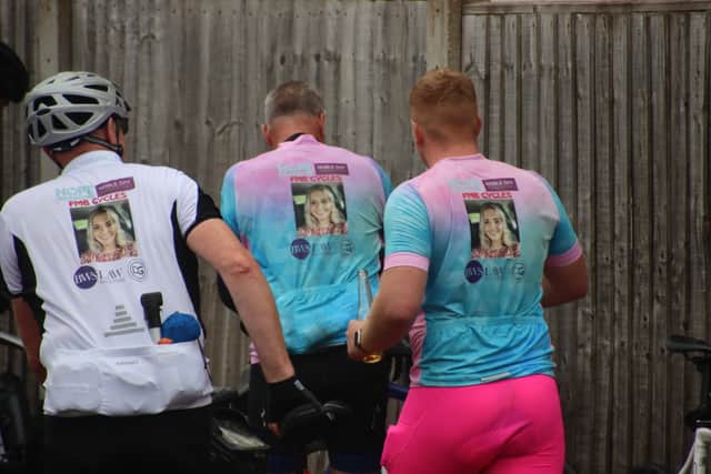Alice appeared on the back of all the rider's shirts
