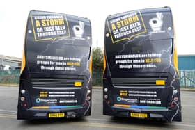 Two Andy's Man Club buses