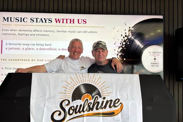 Soulshine resident Dj's Steve Blackwax and Jeff Gee getting proceedings underway at Soulshine All-Dayer.