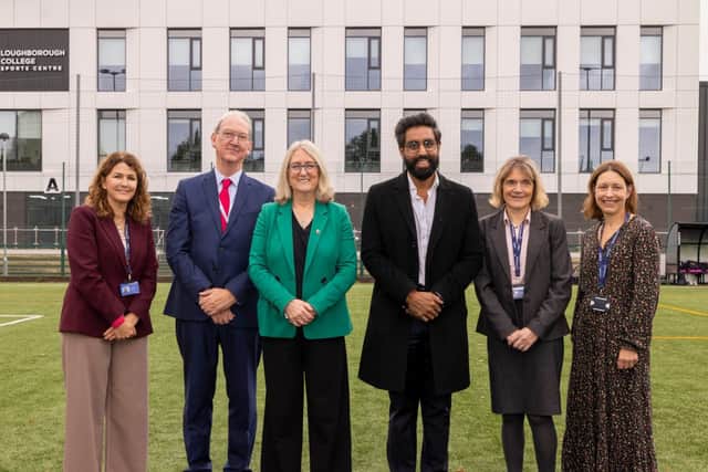 Staff from Loughborough College with Skills Minister, Jacqui Smith and local MP, Jeevun Sandher