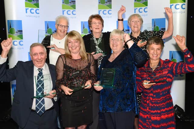 Awards winners at the 2019 Leicestershire and Rutland Rural Awards event celebrate their success EMN-190711-120013001
