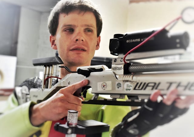 Michael Whapples is targetting a place at the Paralympics - and is working hard on and off the range to secure it EMN-191114-171438002