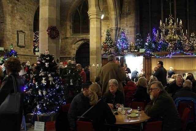 The buffet party to launch Melton's Christmas Tree Festival at St Mary's ChurchPHOTO PHIL BALDING EMN-191129-080441001