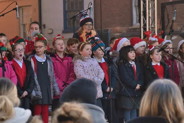 Captain's Close Primary School enjoy their carol singing PHOTO: Tim Williams