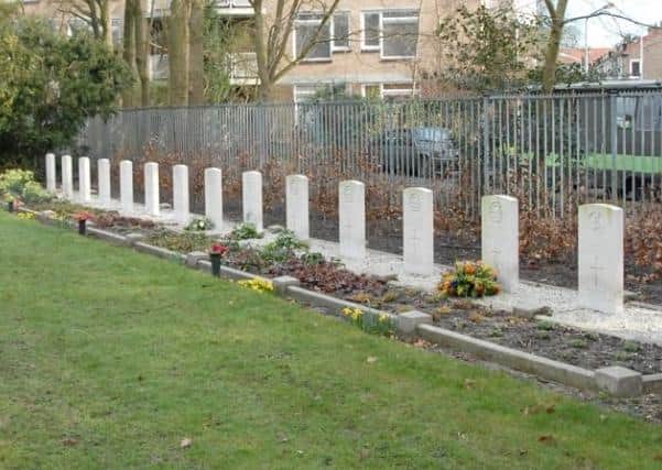 The graves of British soldiers killed in an explosion in Holland while serving with the army in May 1945 EMN-200124-105358001