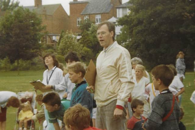 Trevor Wright pictured at a sports day at The Grove Primary School EMN-200502-093203001