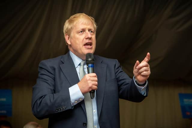 Prime Minister Boris Johnson pictured during a speech at Melton Livestock Market at a fundraising dinner in 2019
PHOTO Lincs Photography Ltd EMN-200602-114134001