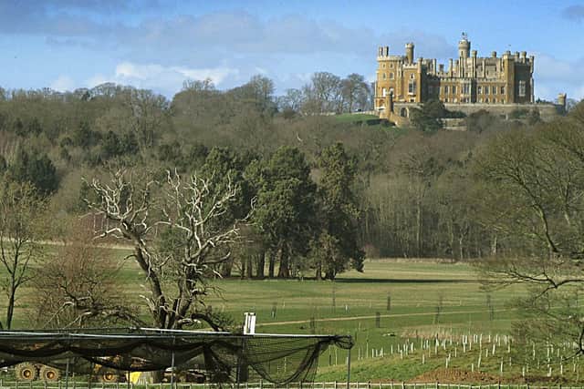 The Vale of Belvoir, with Belvoir Castle in the distance, viewed from the village of Knipton EMN-200213-164626001