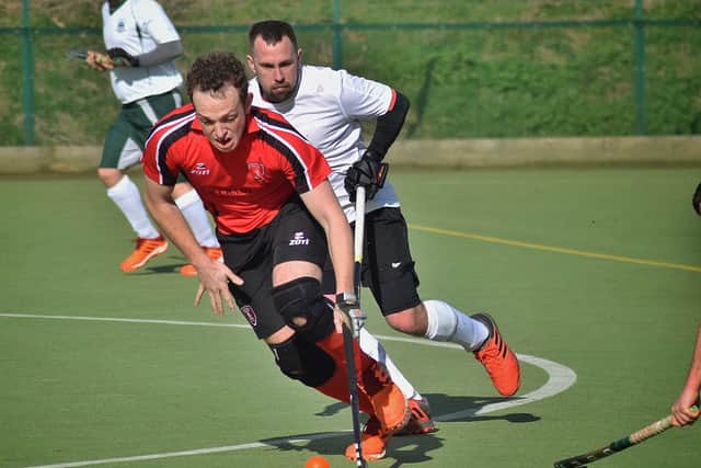 Chris Dickinson in possession for Melton Second XI at home to Nuneaton EMN-200303-151924002