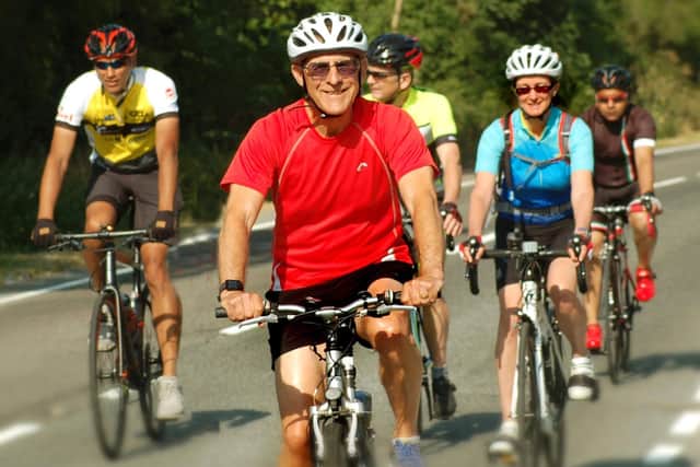 All smiles on the Pork Pie Pedal route in the event held in July 2018.PHOTO: Tim Williams EMN-200629-120150001