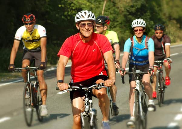 All smiles on the Pork Pie Pedal route in the event held in July 2018.
PHOTO: Tim Williams EMN-200629-120150001