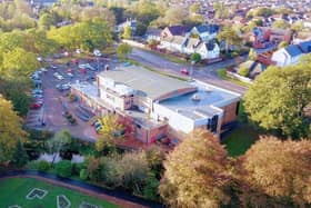 An aerial view of Waterfield Leisure Centre in MeltonPHOTO Mark @ Aerialview360 EMN-200907-175447001