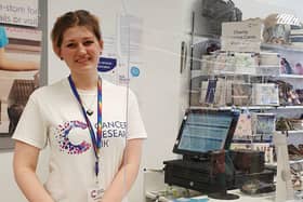 Breidh Wharton (19) , a volunteer at Melton's Cancer Research UK shop which has now reopened EMN-201007-111446001