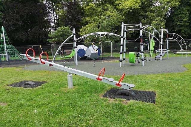 Some of the equipment in Melton's new £100,000 destination play park in the town's Play Close EMN-200713-183334001