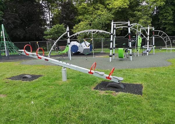 Some of the equipment in Melton's new £100,000 destination play park in the town's Play Close EMN-200713-183334001
