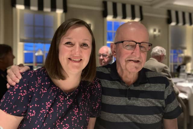 Errol Lee, a former carpenter and joiner who worked with asbestos in the Melton area and who has just been awarded compensation, pictured with his daughter EMN-200727-171526001