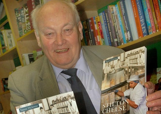 Trevor Hickman signs copies of his history of Stilton Cheese book back in 2012 at Melton Bookshop PHOTO: Tim Williams EMN-200727-180448001