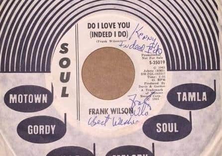 The rare copy of the Frank Wilson disc, Do I Love You, which has been sold for a world record price for a second time in 11 years EMN-200308-094719001