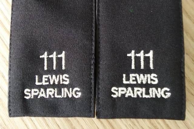 The 111 collar number Pc Lewis Sparling is wearing, the same as his father EMN-200408-150518001
