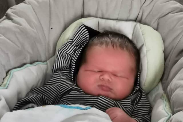 Baby Alfie, who is doing well after being born in Jackie Underwood's front room EMN-200808-131150001